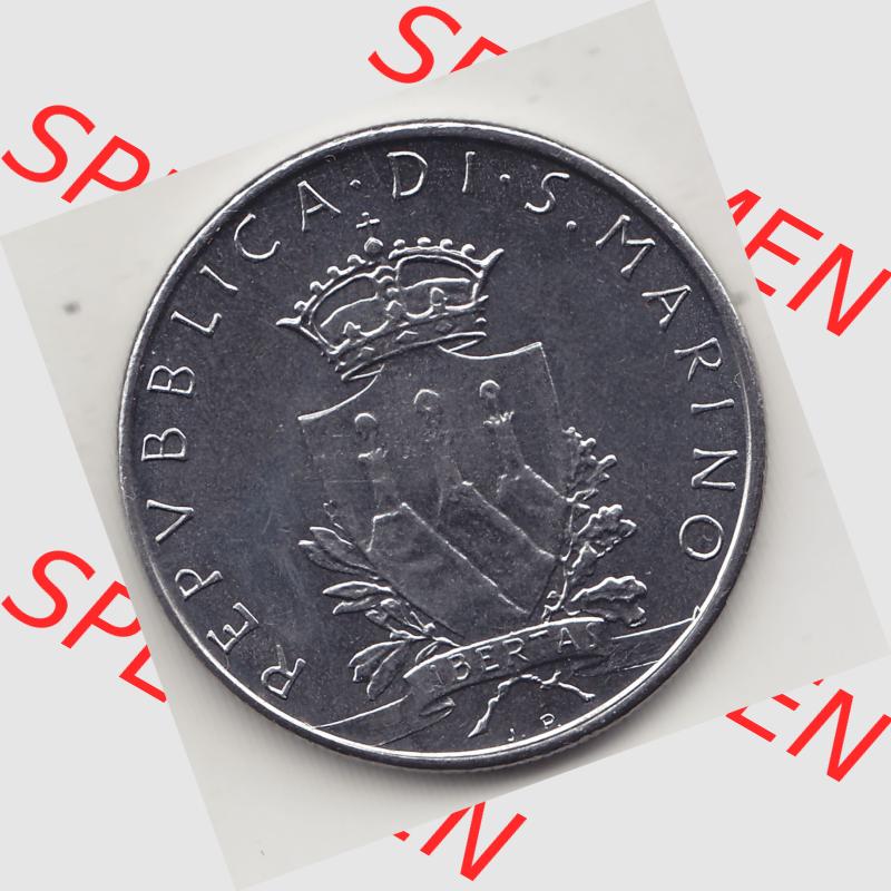 Bildmaterial Münzensatz / KMS 1979 aus San Marino 1979-1979, 100 Lire, J.P. LIBERTAS REPVBBLICA DI S. MARINO L.100. Vorderseite einer Umlaufmünze... Sammlung