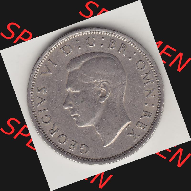 Alte Münzen Großbritannien Umlaufmünze 1947-1948, 1/2 Krone, Half Crown 1947-1, George VI, FID DEF IND IMP HALF CROWN. Vorderseite der alten britischen... Sammlung