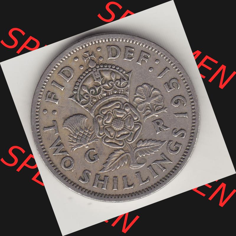 Alte Münzen Großbritannien Umlaufmünze 1949-1951, 2 Schilling, Shillings (Florin) 1951-2, George VI, GEORGIVS VI DG BR OMN REX, FID DEF TWO SHILLINGS.... Sammlung