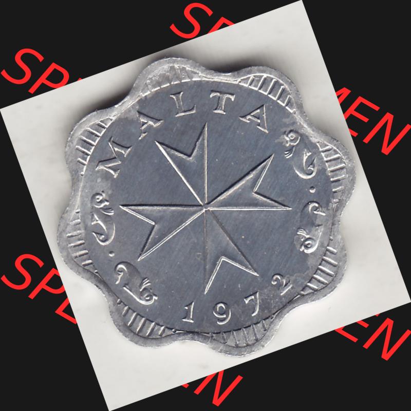Bildmaterial Münzensatz / KMS 1972 aus Malta 1972-2007, 2 Mils 1972-1, MALTA 2 MILS. Vorderseite einer Umlaufmünze aus 1972 Malta, Münze aus offiziellen Kursmünzensatz... Sammlung