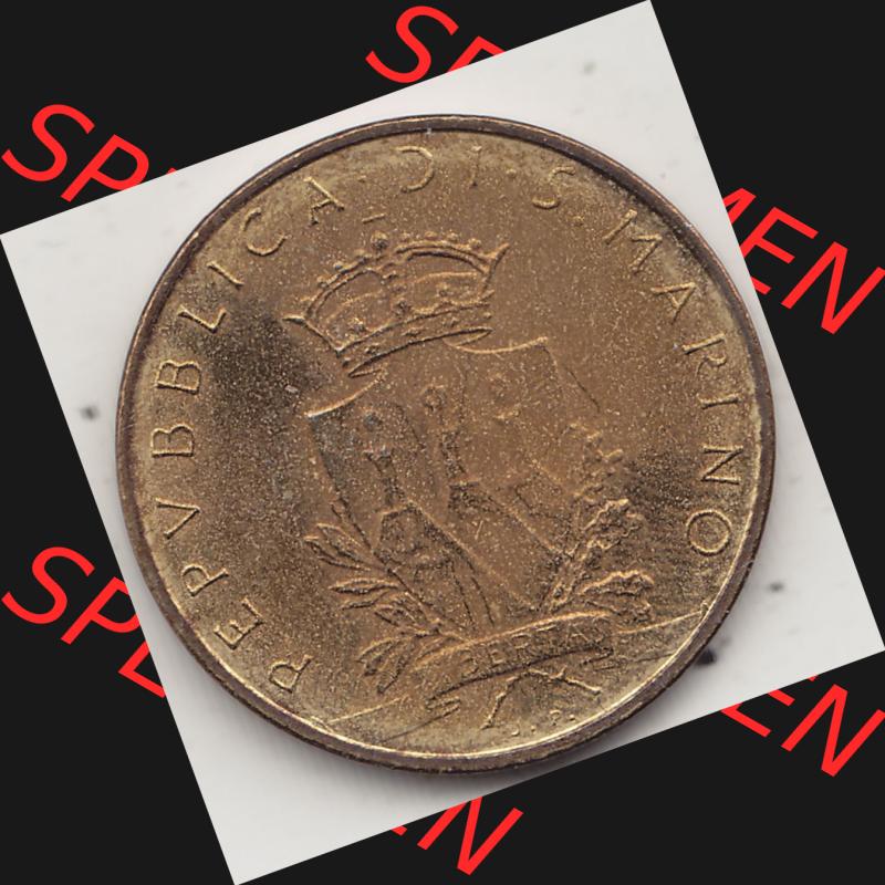 Bildmaterial Münzensatz / KMS 1979 aus San Marino 1979-1979, 20 Lire, J. V. LIBERTAS REPVBBLICA DI S. MARINO, 1979 20 LIRE. Vorderseite einer Umlaufmünze... Sammlung
