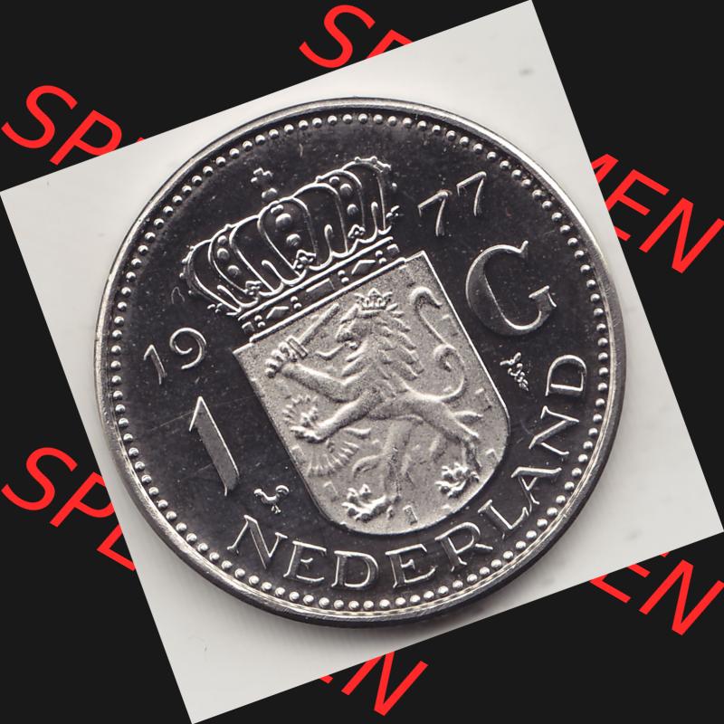 Alte Münzen KMS Niederlande, Kursmünzensatz 1977, 1967-1980, 1 Gulden, 1977-1 JULIANA KONINGIN DER NEDERLANDEN. Rückseite mit Wert-Zahl bzw. Nennwert... Sammlung
