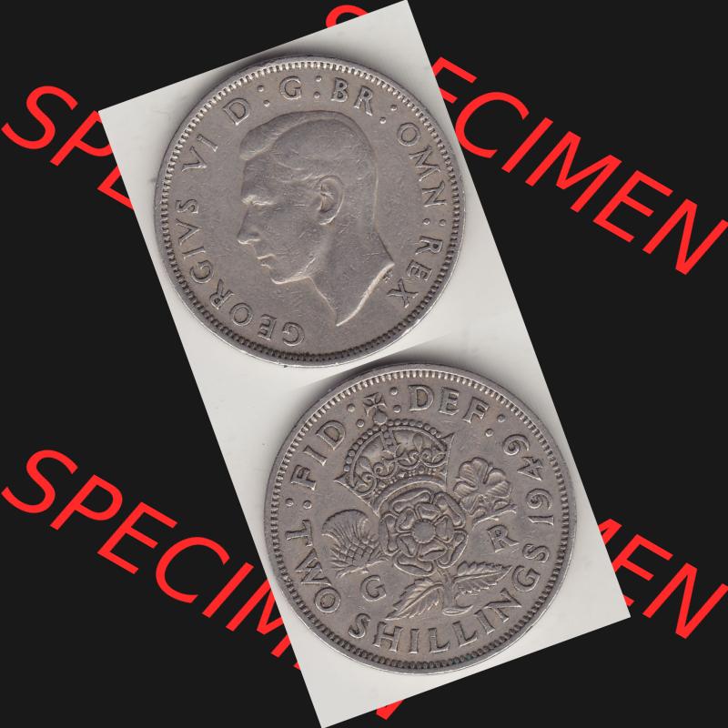 Alte Münzen Großbritannien Umlaufmünze 1949-1951, 2 Schilling, Shillings (Florin) 1949-1, George VI, GEORGIVS VI DG BR OMN REX, FID DEF TWO SHILLINGS.... Sammlung