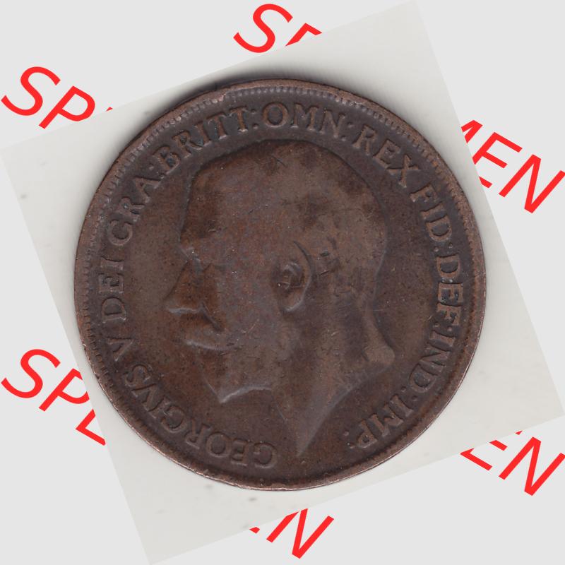 Alte Münzen Großbritannien Umlaufmünze 1911-1926, 1 Penny, One Penny, 1917-1, B.M. GEORGIVS V DEI GRA BRITT OMN REX FID DEF IND IMP. Vorderseite... Sammlung