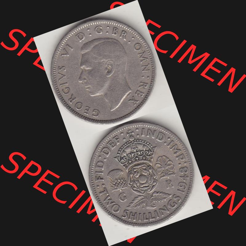 Alte Münzen Großbritannien Umlaufmünze 1947-1948, 2 Schilling-Florin, Two Shillings, 1948-8, George VI, GEORGIVS VI D G BR OMN REX, FID DEF IND IMP,... Sammlung