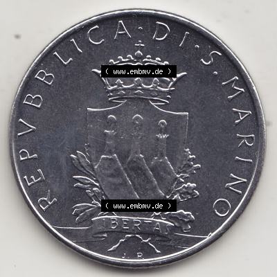 Bildmaterial Münzensatz / KMS 1979 aus San Marino 1979-1979, 100 Lire, J.P. LIBERTAS REPVBBLICA DI S. MARINO L.100. Vorderseite einer Umlaufmünze... Sammlung