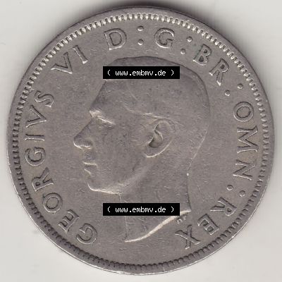 Alte Münzen Großbritannien Umlaufmünze 1949-1951, 2 Schilling, Shillings (Florin) 1949-2, George VI, GEORGIVS VI DG BR OMN REX, FID DEF TWO SHILLINGS.... Sammlung