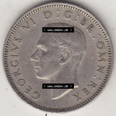 Alte Münzen Großbritannien Umlaufmünze 1949-1951, 1 One Schilling - Shilling, 1948-6 Stehender Löwe auf Krone. Vorderseite der alten britischen Münze aus Großbritannien... Sammlung