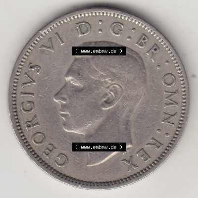 Alte Münzen Großbritannien Umlaufmünze 1947-1948, 2 Schilling-Florin, Two Shillings, 1947-4, George VI, GEORGIVS VI D G BR OMN REX, FID DEF IND IMP,... Sammlung