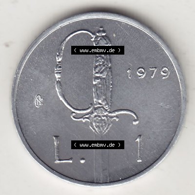 Bildmaterial Münzensatz / KMS 1979 aus San Marino 1979-1979, 1 Lira, 1 Lire, J. V. LIBERTAS REPVBBLICA DI S. MARINO, 1979 L.1. Rückseite... Sammlung