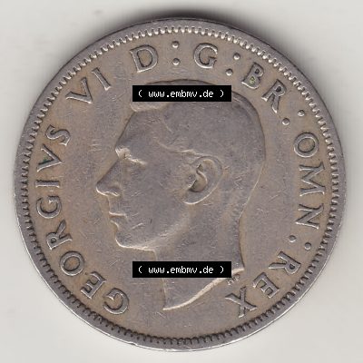 Alte Münzen Großbritannien Umlaufmünze 1949-1951, 2 Schilling, Shillings (Florin) 1951-2, George VI, GEORGIVS VI DG BR OMN REX, FID DEF TWO SHILLINGS.... Sammlung