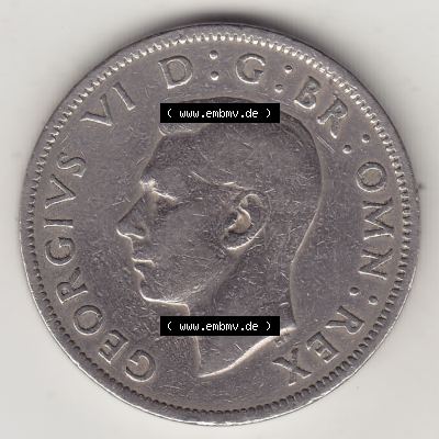 Alte Münzen Großbritannien Umlaufmünze 1947-1948, 2 Schilling-Florin, Two Shillings, 1948-5, George VI, GEORGIVS VI D G BR OMN REX, FID DEF IND IMP,... Sammlung