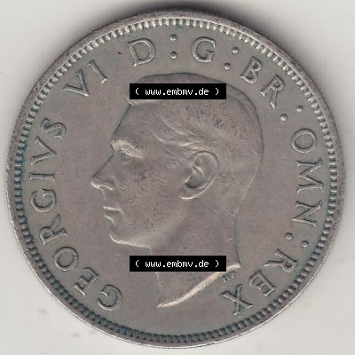 Alte Münzen Großbritannien Umlaufmünze 1947-1948, 2 Schilling-Florin, Two Shillings, 1947-1, George VI, GEORGIVS VI D G BR OMN REX, FID DEF IND IMP,... Sammlung