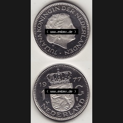 Alte Münzen KMS Niederlande, Kursmünzensatz 1977, 1967-1980, 1 Gulden, 1977-1 JULIANA KONINGIN DER NEDERLANDEN. Digitales Bild / Bildmaterial für IPhone... Sammlung