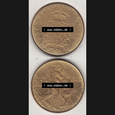 Bildmaterial Münzensatz / KMS 1979 aus San Marino 1979-1979, 200 Lire, L.200, J. V. LIBERTAS REPVBBLICA DI S. MARINO, 1979 L.200.... Sammlung