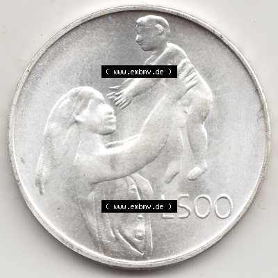 Bildmaterial Münzensatz / KMS 1972 aus San Marino 1972-1972, 500 Lire 1972 L. 500 REPUBBLICA DI SAN MARINO, Silbermünze. Rückseite als Einzelansicht einer Umlaufmünze... Sammlung