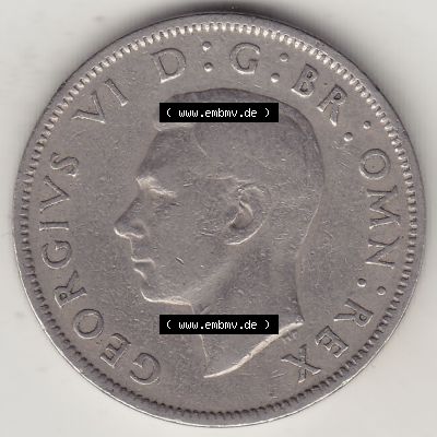Alte Münzen Großbritannien Umlaufmünze 1947-1948, 2 Schilling-Florin, Two Shillings, 1948-7, George VI, GEORGIVS VI D G BR OMN REX, FID DEF IND IMP,... Sammlung