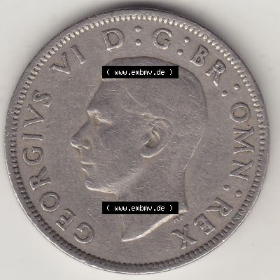 Alte Münzen Großbritannien Umlaufmünze 1947-1948, 2 Schilling-Florin, Two Shillings, 1948-8, George VI, GEORGIVS VI D G BR OMN REX, FID DEF IND IMP,... Sammlung