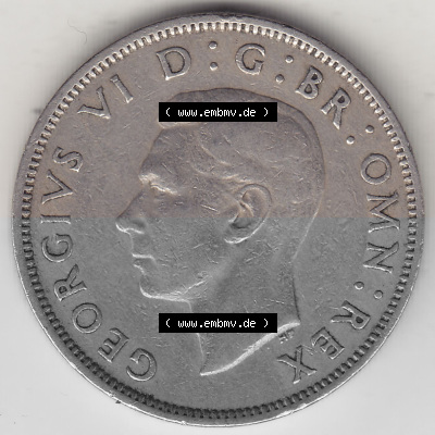 Alte Münzen Großbritannien Umlaufmünze 1949-1951, 2 Schilling, Shillings (Florin) 1949 (Stück 1), George VI, GEORGIVS VI DG... Sammlung