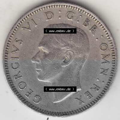 Alte Münzen Großbritannien Umlaufmünze 1949-1951, 1 One Schilling - Shilling, 1948 (Stück 6) Stehender Löwe auf Krone. Vorderseite... Sammlung
