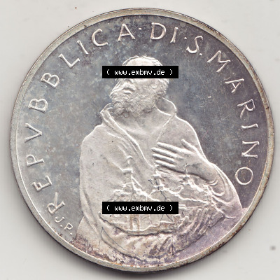Bildmaterial Münzensatz / KMS 1979 aus San Marino 1979-1979, 500 Lire, Silbermünze J.P. REPVBBLICA DI SAN MARINO, 1979 J.P.... Sammlung