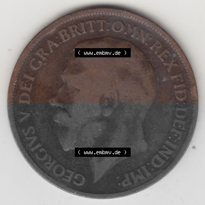 Alte Münzen Großbritannien Umlaufmünze 1911-1926, 1 Penny, One Penny, 1918 (Stück 1), B.M. GEORGIVS V DEI GRA BRITT OMN REX... Sammlung