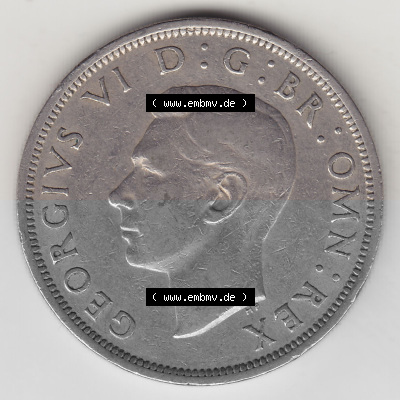 Alte Münzen Großbritannien Umlaufmünze 1947-1948, 1/2 Krone, Half Crown 1947 (Stück 1), George VI, FID DEF IND IMP HALF CROWN.... Sammlung
