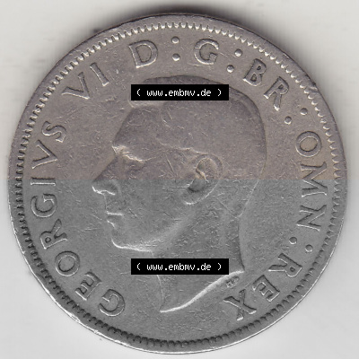 Alte Münzen Großbritannien Umlaufmünze 1947-1948, 2 Schilling-Florin, Two Shillings, 1948 (Stück 3), George VI, GEORGIVS VI... Sammlung