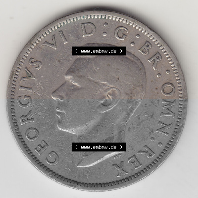 Alte Münzen Großbritannien Umlaufmünze 1947-1948, 1/2 Krone, Half Crown 1948 (Stück 1), George VI, FID DEF IND IMP HALF CROWN.... Sammlung