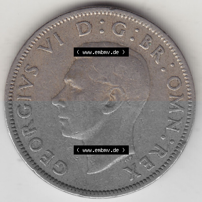 Alte Münzen Großbritannien Umlaufmünze 1949-1951, 2 Schilling, Shillings (Florin) 1950 (Stück 1), George VI, GEORGIVS VI DG... Sammlung