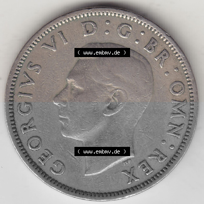 Alte Münzen Großbritannien Umlaufmünze 1947-1948, 2 Schilling-Florin, Two Shillings, 1948 (Stück 2), George VI, GEORGIVS VI... Sammlung