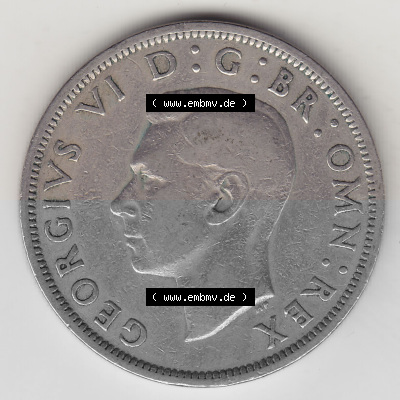 Alte Münzen Großbritannien Umlaufmünze 1947-1948, 1/2 Krone, Half Crown 1948 (Stück 2), George VI, FID DEF IND IMP HALF CROWN.... Sammlung