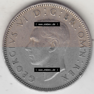 Alte Münzen Großbritannien Umlaufmünze 1949-1951, 1 One Schilling - Shilling, 1948 (Stück 4) Stehender Löwe auf Krone. Vorderseite... Sammlung
