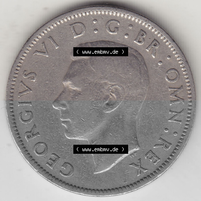 Alte Münzen Großbritannien Umlaufmünze 1947-1948, 2 Schilling-Florin, Two Shillings, 1948 (Stück 7), George VI, GEORGIVS VI... Sammlung