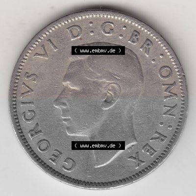 Alte Münzen Großbritannien Umlaufmünze 1947-1948, 2 Schilling-Florin, Two Shillings, 1947 (Stück 3), George VI, GEORGIVS VI... Sammlung