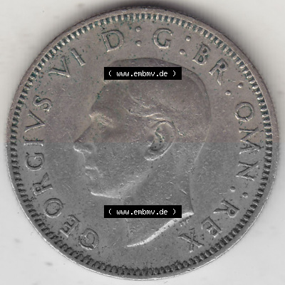 Alte Münzen Großbritannien Umlaufmünze 1949-1951, 1 One Schilling - Shilling, 1948 (Stück 2) Stehender Löwe auf Krone. Vorderseite... Sammlung