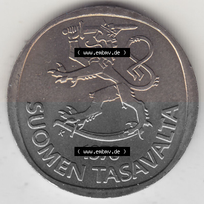 Alte Münzen KMS Finnland, Kursmünzensatz 1976 in Stempelglanz 1969-1993, 1 Finnische Mark, Markka 1976 (Stück 1), SUOMEN TASAVALTA.... Sammlung