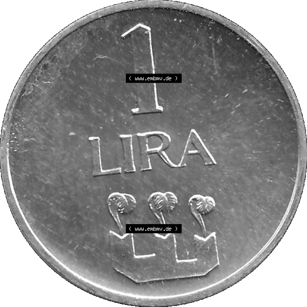 Grau bzw. s/w Bildmaterial in PNG-Grafiken Münzensatz / KMS 1972 aus San Marino 1972-1972, Münze 1 Lira, Lire 1972, 1 LIRA MONASSI REPUBBLICA DI SAN MARINO. Die digitalisierte... Sammlung Graustufen
