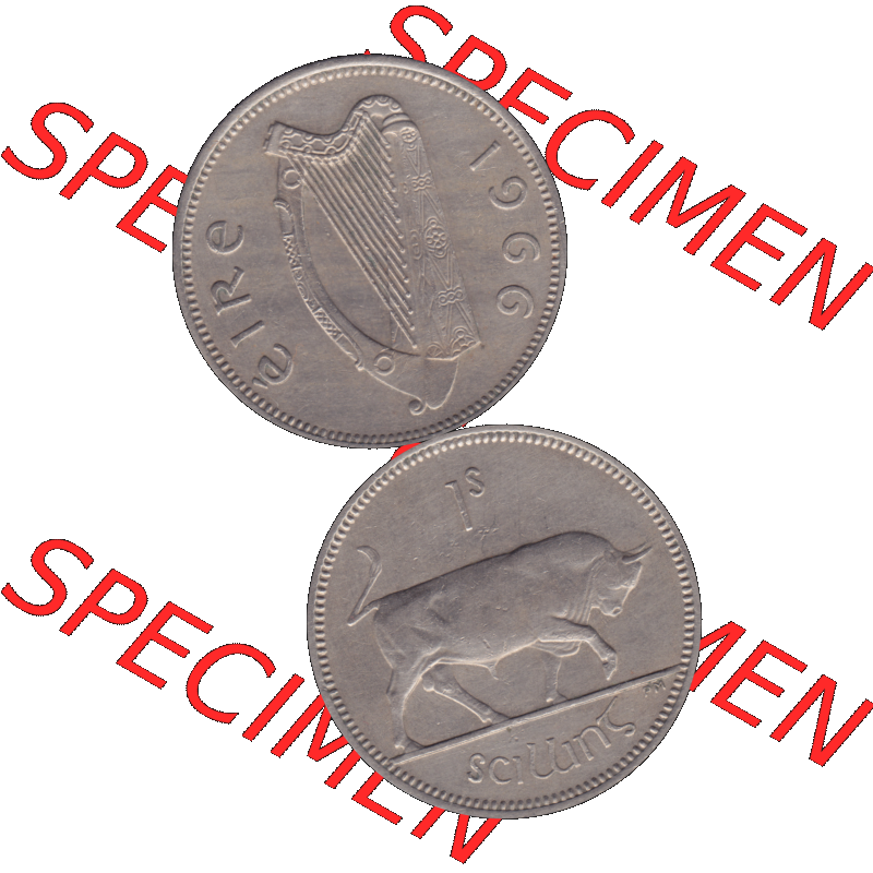 Bildmaterial einer Münze aus Irland als PNG-Grafik 1951-1968, 1 Schilling 1966-01. Digitalisierte Münze aus Irland als transparente PNG-Grafik zum herunterladen. Vorderseite... Sammlung