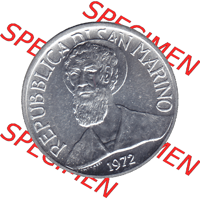 Bildmaterial in PNG-Grafiken Münzensatz / KMS 1972 aus San Marino 1972-1972, Münze 1 Lira, Lire 1972, 1 LIRA MONASSI REPUBBLICA DI SAN MARINO. Vorderseite als PNG-Grafik... Sammlung