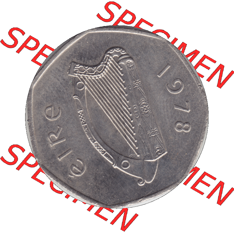 Bildmaterial einer Münze aus Irland als PNG-Grafik 1970-2000, 50 Pence 1978-01. Digitalisierte Münze aus Irland als transparente PNG-Grafik zum herunterladen. Vorderseite... Sammlung