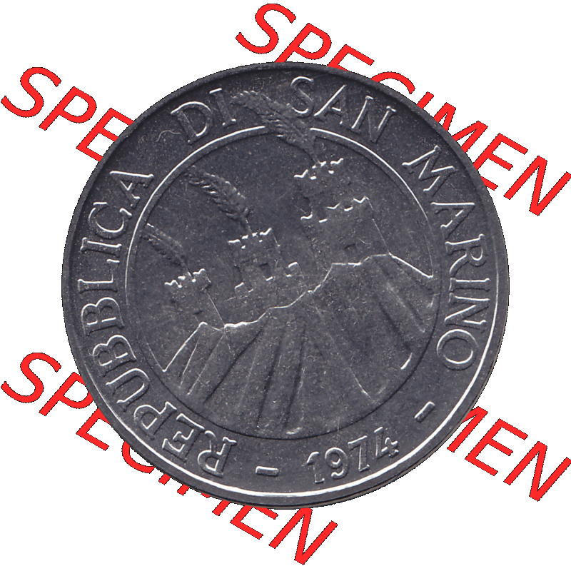 Bildmaterial Münzensatz / KMS 1974 aus San Marino Münze 1974-1974 als transparente PNG-Grafik, 50 Lire, L.50 MINGUZZI MONASSI INC.. Vorderseite als PNG-Grafik... Sammlung