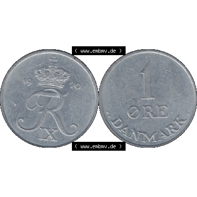 Alte Münze aus Dänemark als PNG-Grafik 1956-1971, 1 Öre 1970-01 Kursmünze. Vorderseite und Rückseite horizontal auf einen digitalen Bild der alten dänischen Umlaufmünze... Sammlung