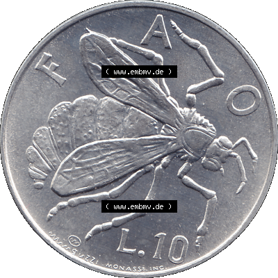 Bildmaterial Münzensatz / KMS 1974 aus San Marino Münze 1974-1974 als transparente PNG-Grafik, 10 Lire, L.10 MINGUZZI MONASSI INC.. Die digitalisierte Münze... Sammlung