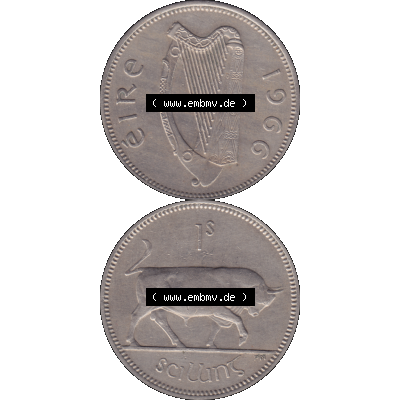 Bildmaterial einer Münze aus Irland als PNG-Grafik 1951-1968, 1 Schilling 1966-01. Digitalisierte Münze aus Irland als transparente PNG-Grafik zum herunterladen. Vorderseite... Sammlung