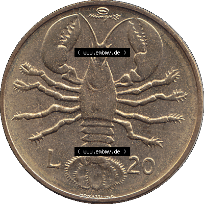 Bildmaterial Münzensatz / KMS 1974 aus San Marino Münze 1974-1974 als transparente PNG-Grafik, 20 Lire, L.20 MINGUZZI MONASSI INC.. Die digitalisierte Münze... Sammlung