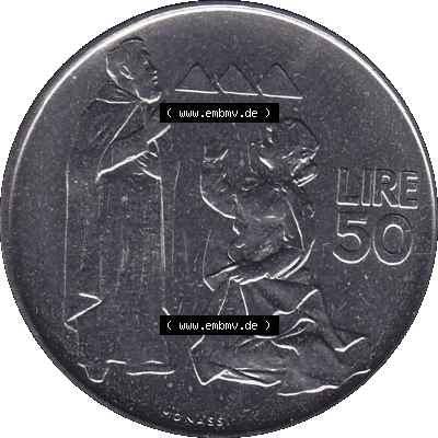 Bildmaterial in PNG-Grafiken Münzensatz / KMS 1972 aus San Marino 1972-1972, Münze 50 Lire, 1972, MONASSI REPUBBLICA DI SAN MARINO 50 LIRE. Die digitalisierte Münze... Sammlung