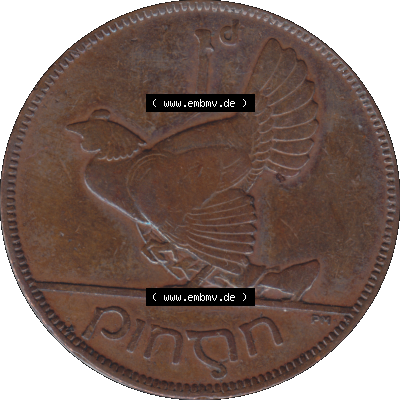 Bildmaterial einer Münze aus Irland als PNG-Grafik 1928-1937, 1 Penny, Pence 1935-01. Digitalisierte Münze aus Irland als transparente PNG-Grafik zum herunterladen.... Sammlung