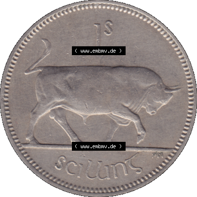 Bildmaterial einer Münze aus Irland als PNG-Grafik 1951-1968, 1 Schilling 1966-01. Digitalisierte Münze aus Irland als transparente PNG-Grafik zum herunterladen. Rückseite... Sammlung
