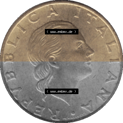 Münze aus Italien / Italia als PNG-Grafik 1994-1994, 200 Lire 180 Jahre Carabinieri 1994 Sammlung